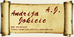 Andrija Jokičić vizit kartica